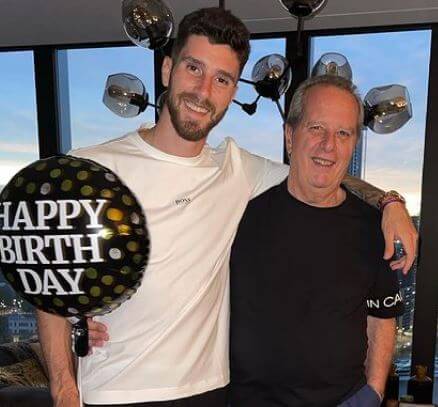 Marcos Senesi with his father Ricardo Senesi.